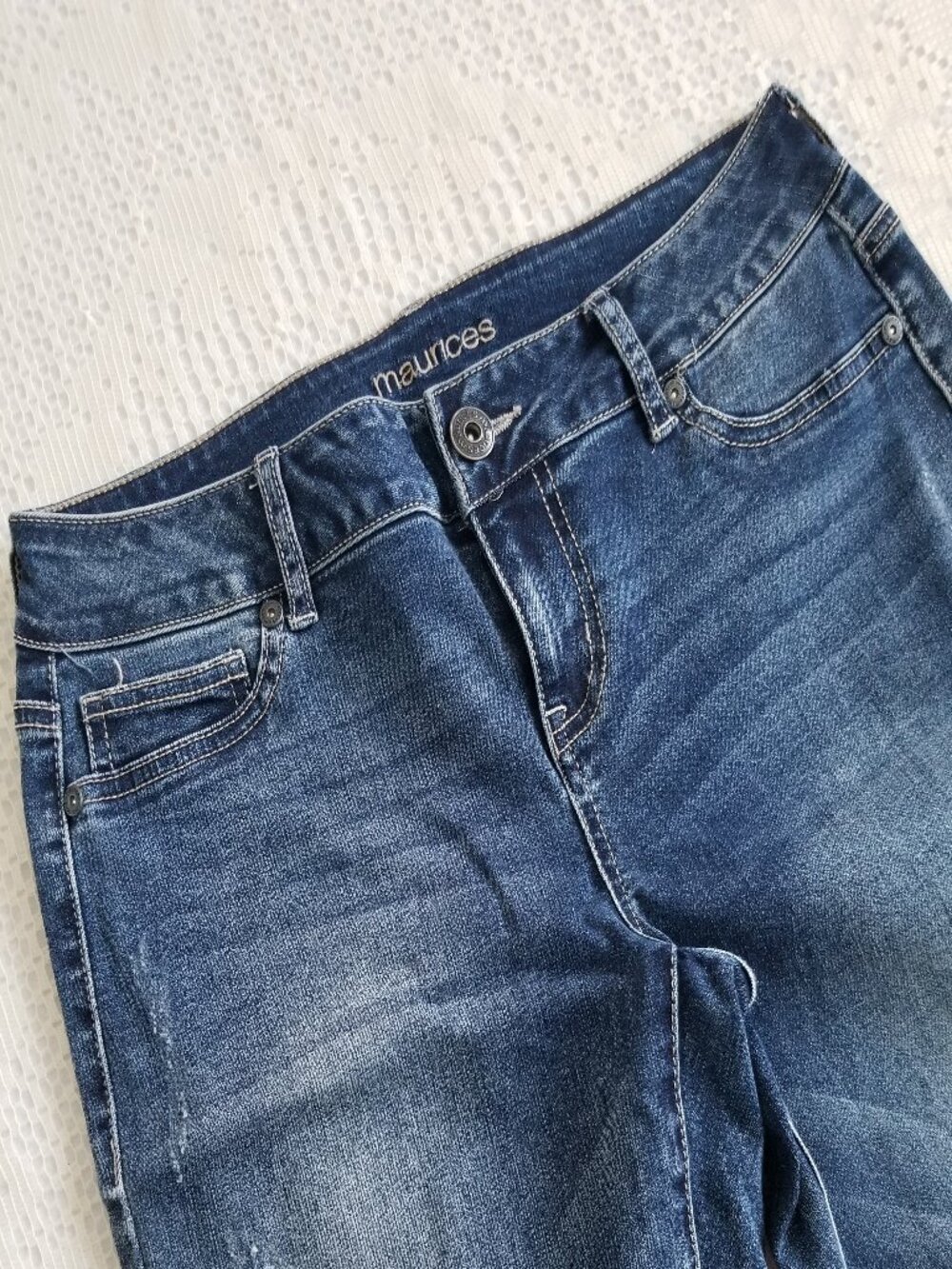 Maurices Mid Rise Denim Jeans Medium Short Stretch
